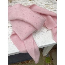 Small cashmere scarf, holepattern, rose