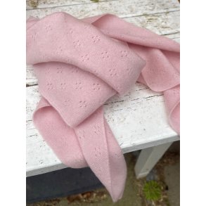 Small cashmere scarf, holepattern, rose