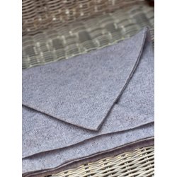 Small cashmere scarf, holepattern, md grey