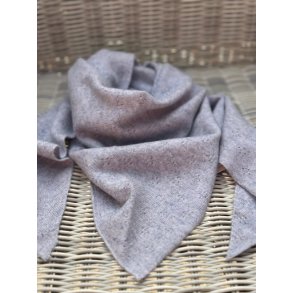 Small cashmere scarf, holepattern, md grey