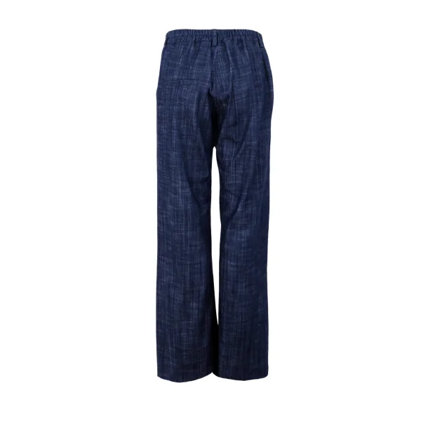 Box pants, navy denim